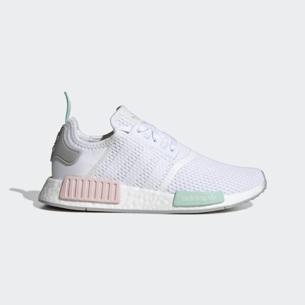 Adidas Women's NMD_R1 Originals Shoes White/Grey/Mint Ireland FX7197